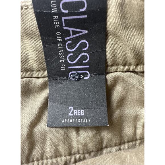 Aeropostale Womens Pants 2 Regular Classic Twill Pant Flat Front Business Casual - Picture 8 of 9